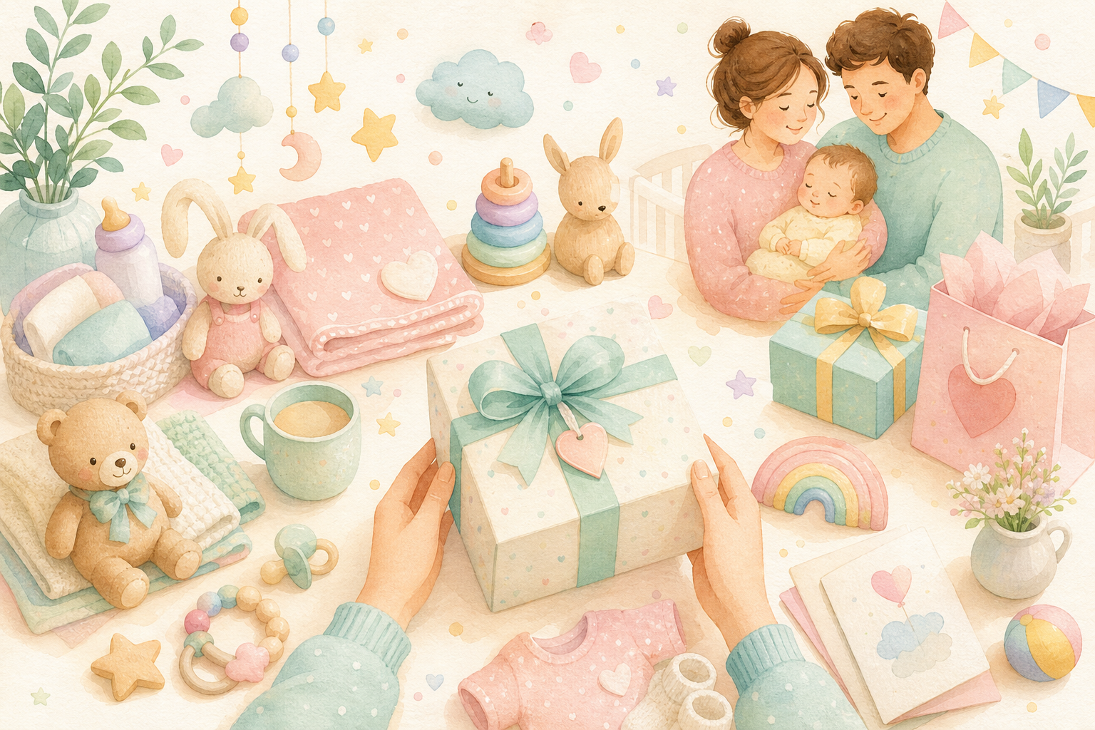 10 idées de cadeaux de naissance qui font vraiment fondre les jeunes parents !