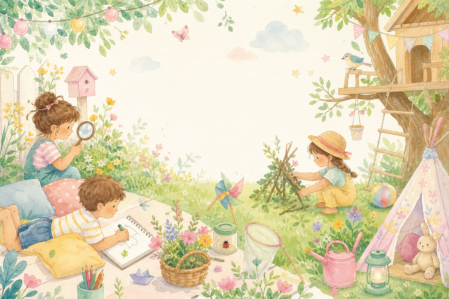 Le jardin devient un terrain d’aventures : nos idées pour jouer dehors tout l’été !