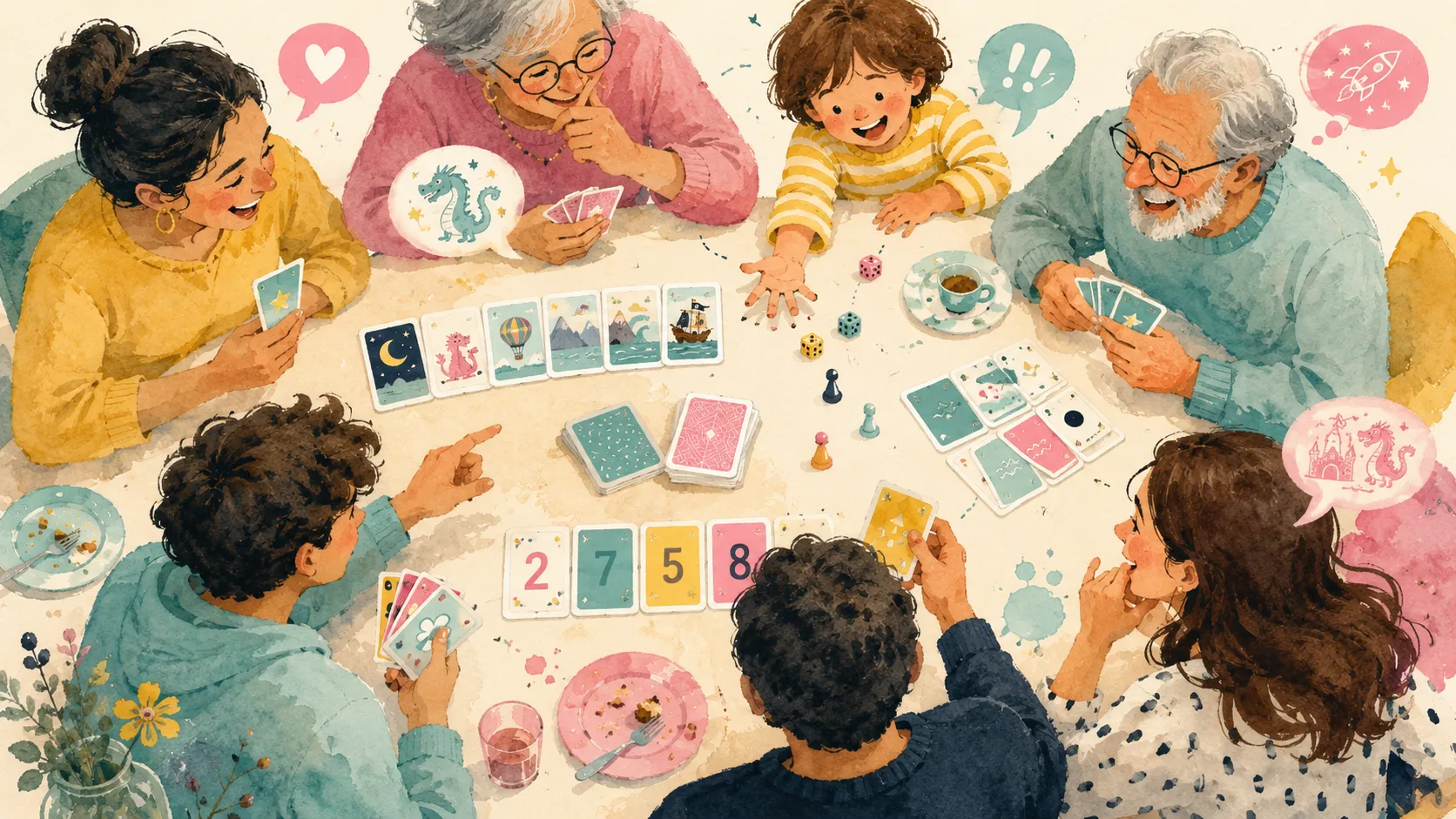 Moment de jeu en famille chaleureuse