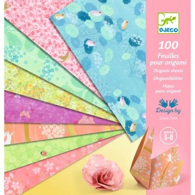 100 Feuilles pour origami Haru - Djeco