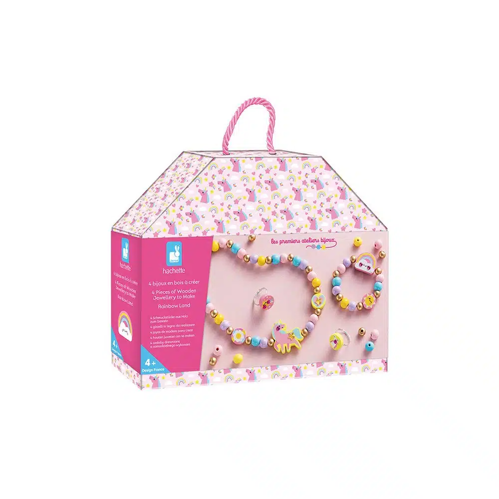 4 Bijoux en bois à créer Rainbow Land - Janod