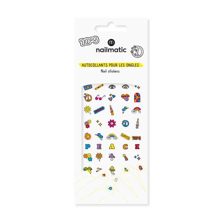 55 gommettes ongles Années 70' - Nailmatic