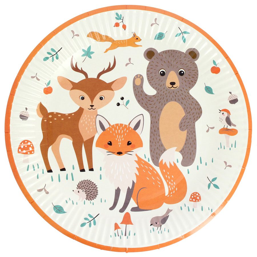 6 assiettes en carton Animaux de la forêt - Annikids