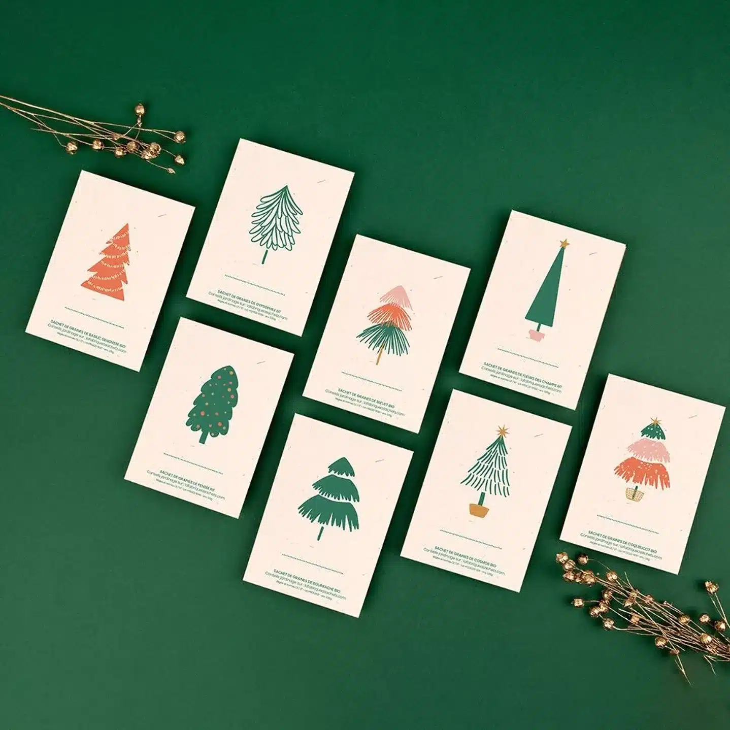 8 marque-place ou étiquettes cadeaux à semer - La Fabrique à Sachets