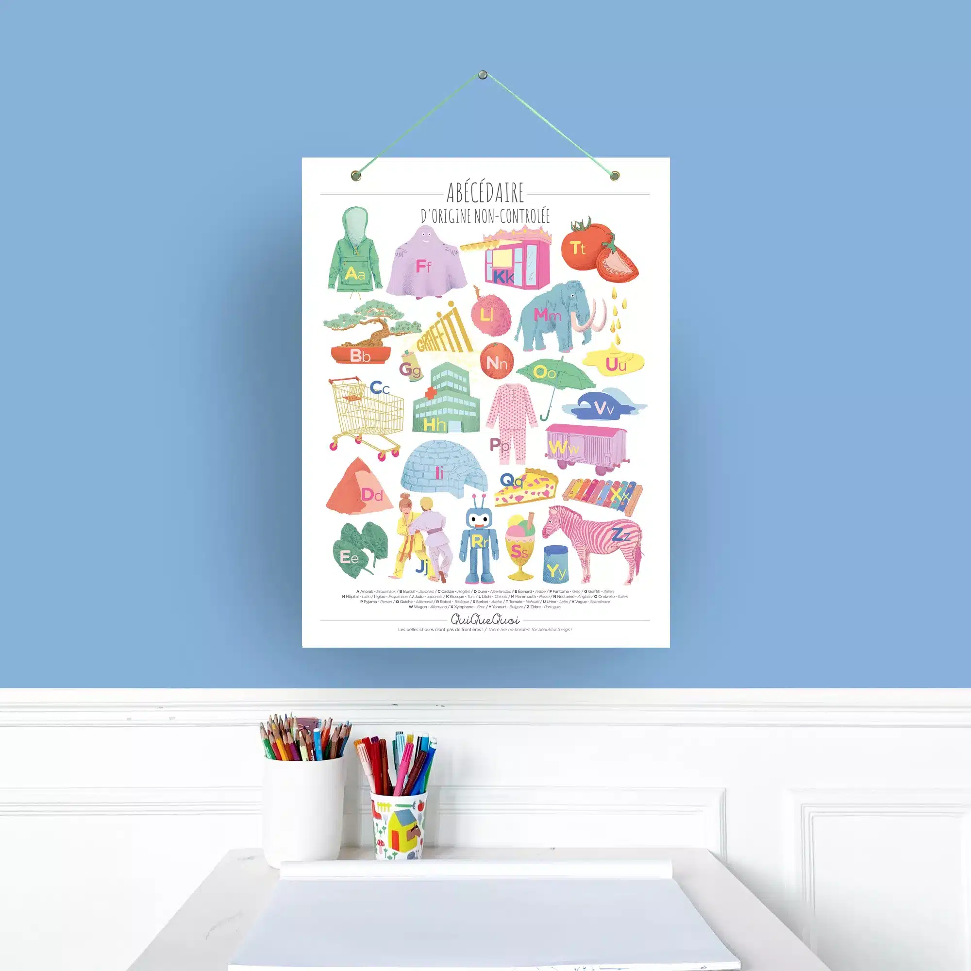 Affiche Abécédaire d'origine non-contrôlée - QuiQueQuoi