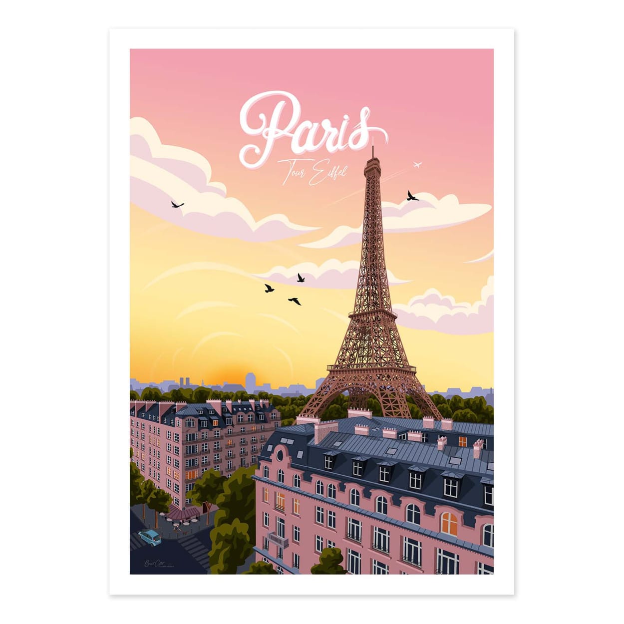 Art-Poster 30 x 40 Paris Tour Eiffel Benoit Collet - Wall Editions