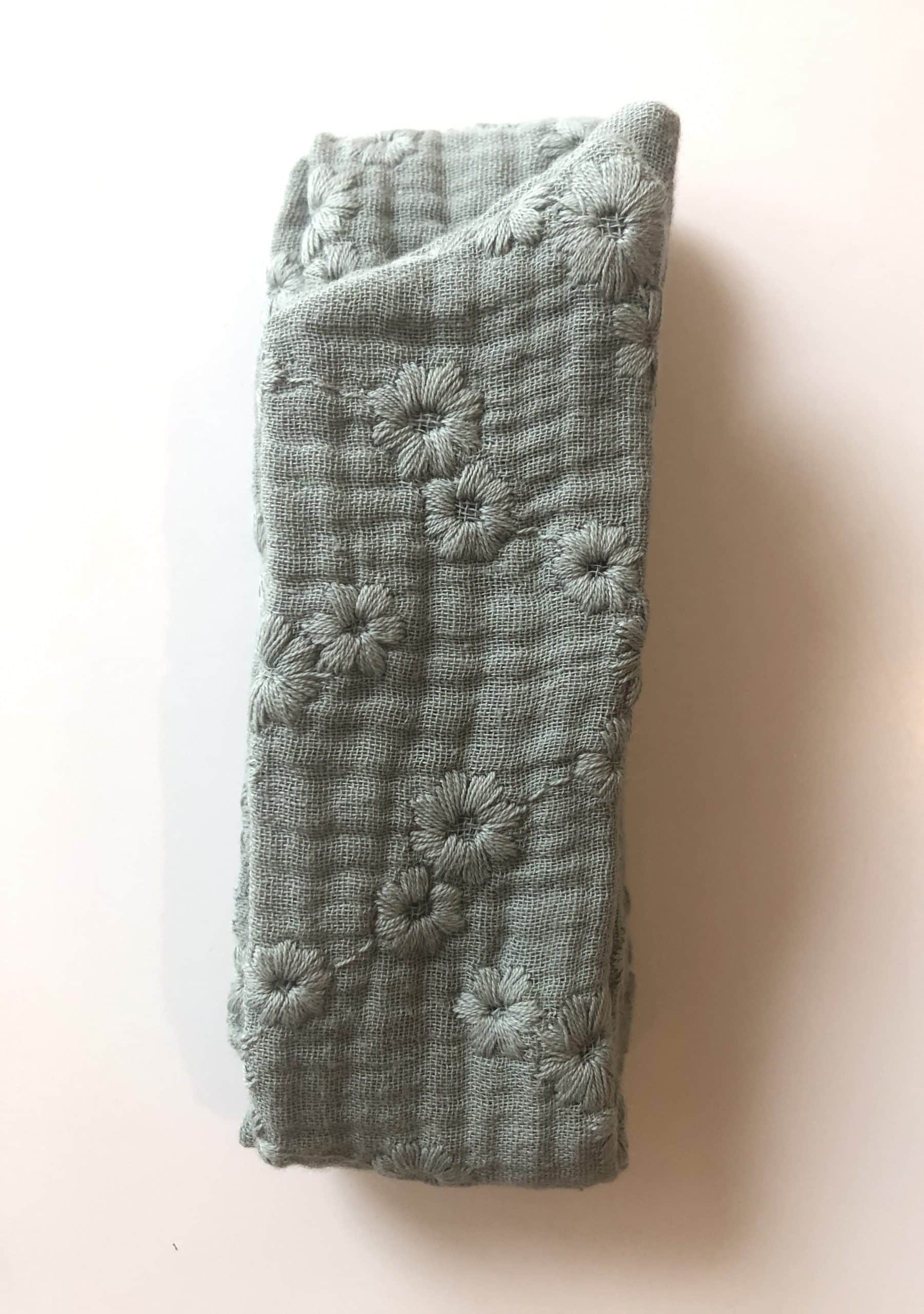 Bandeau cheveux artisanal Vert sauge Taille adulte - LF Créations