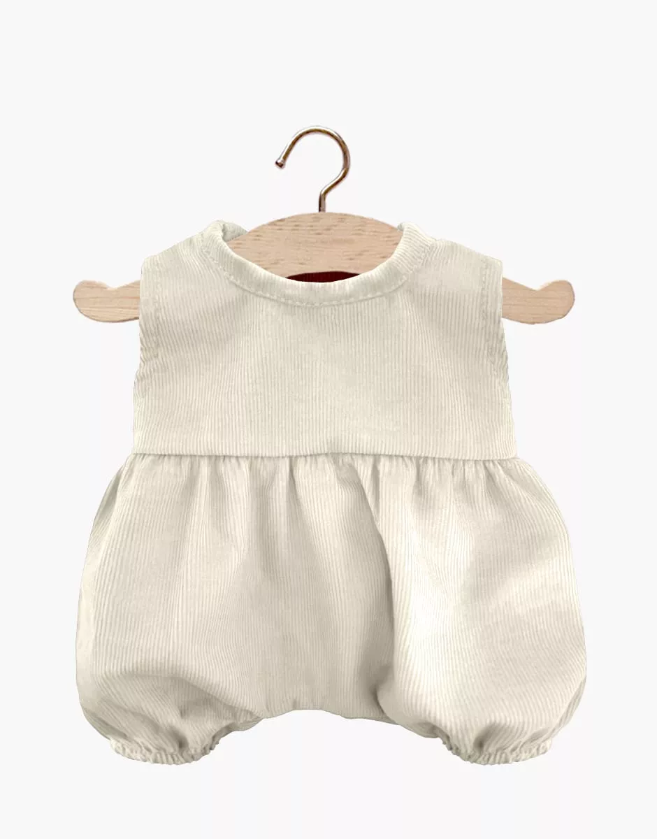 Barboteuse Noa en milleraie écru pour poupées Gordis - Minikane