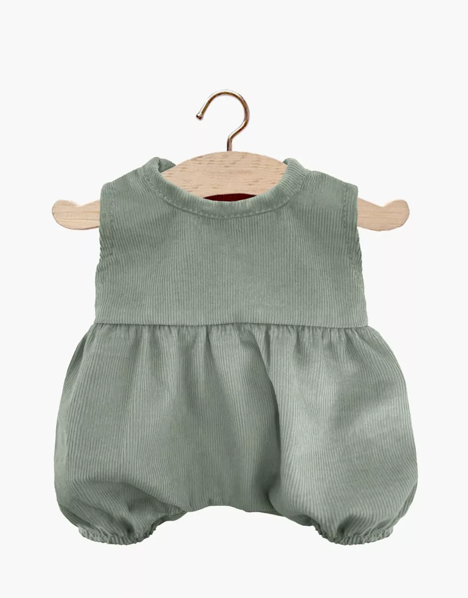 Barboteuse Noa en milleraie vert sauge pour poupées Gordis - Minikane