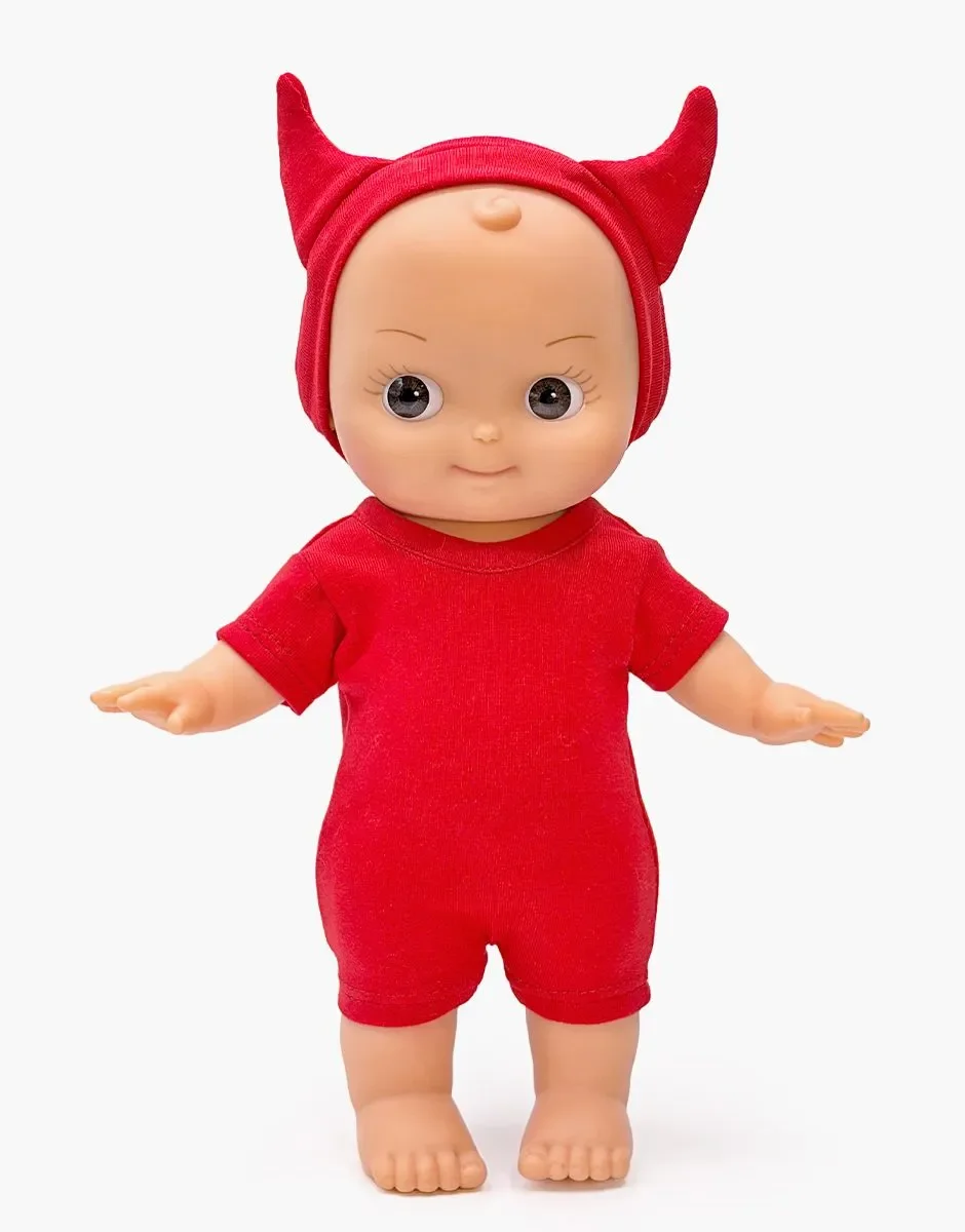 Basile en fête et sa tenue de diablotin - Minikane