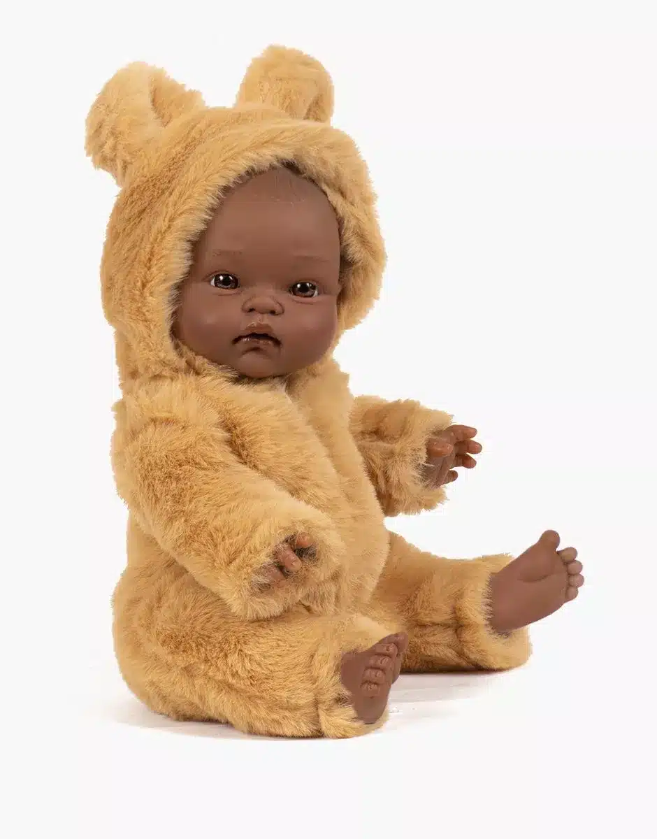 Basile Poupée Cuties 36cm et sa combinaison Winnie Camel - Minikane