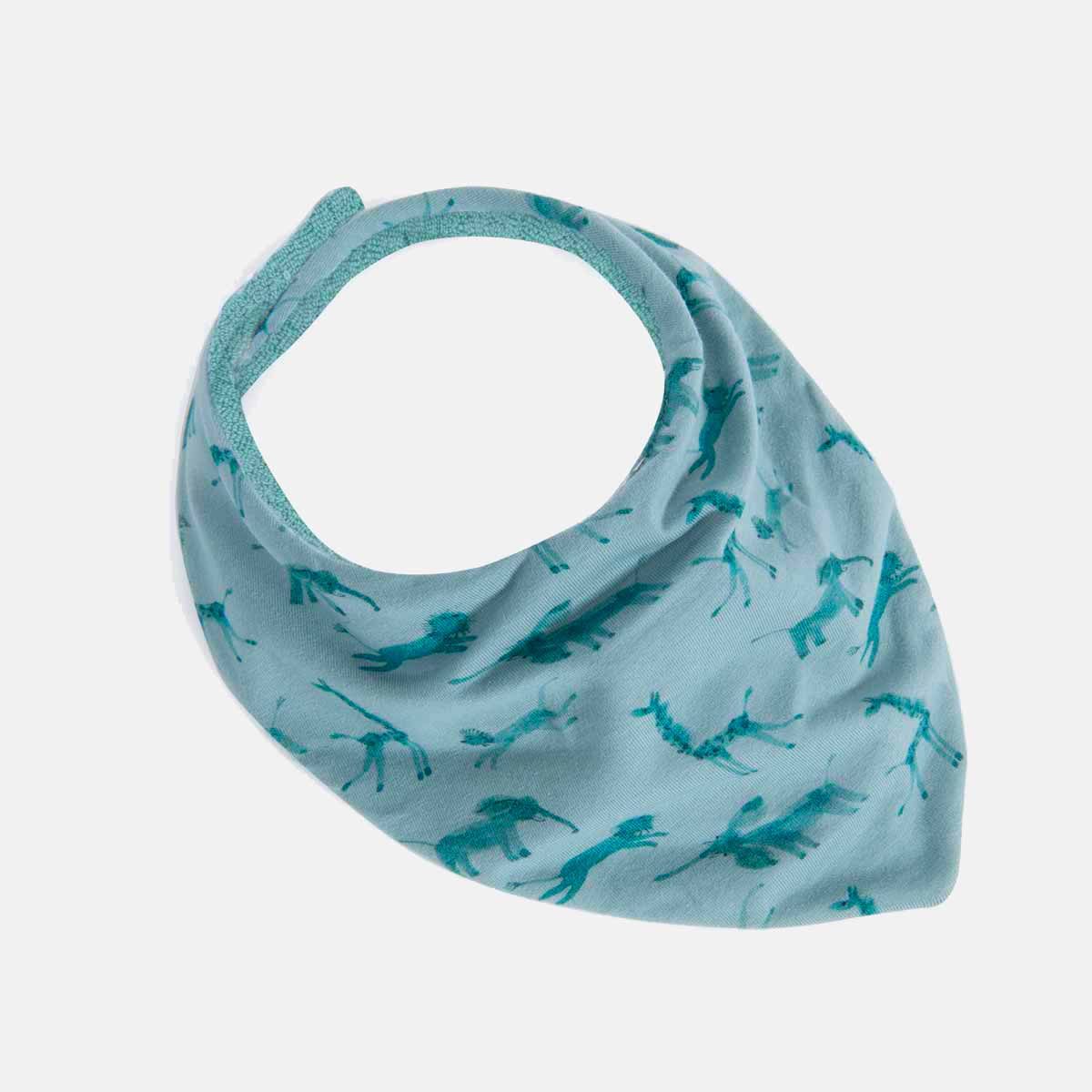 Bavoir bandana bleu Sous mon baobab - Moulin Roty