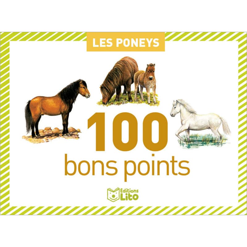 Boîte de 100 bons points Les poneys - Editions Lito