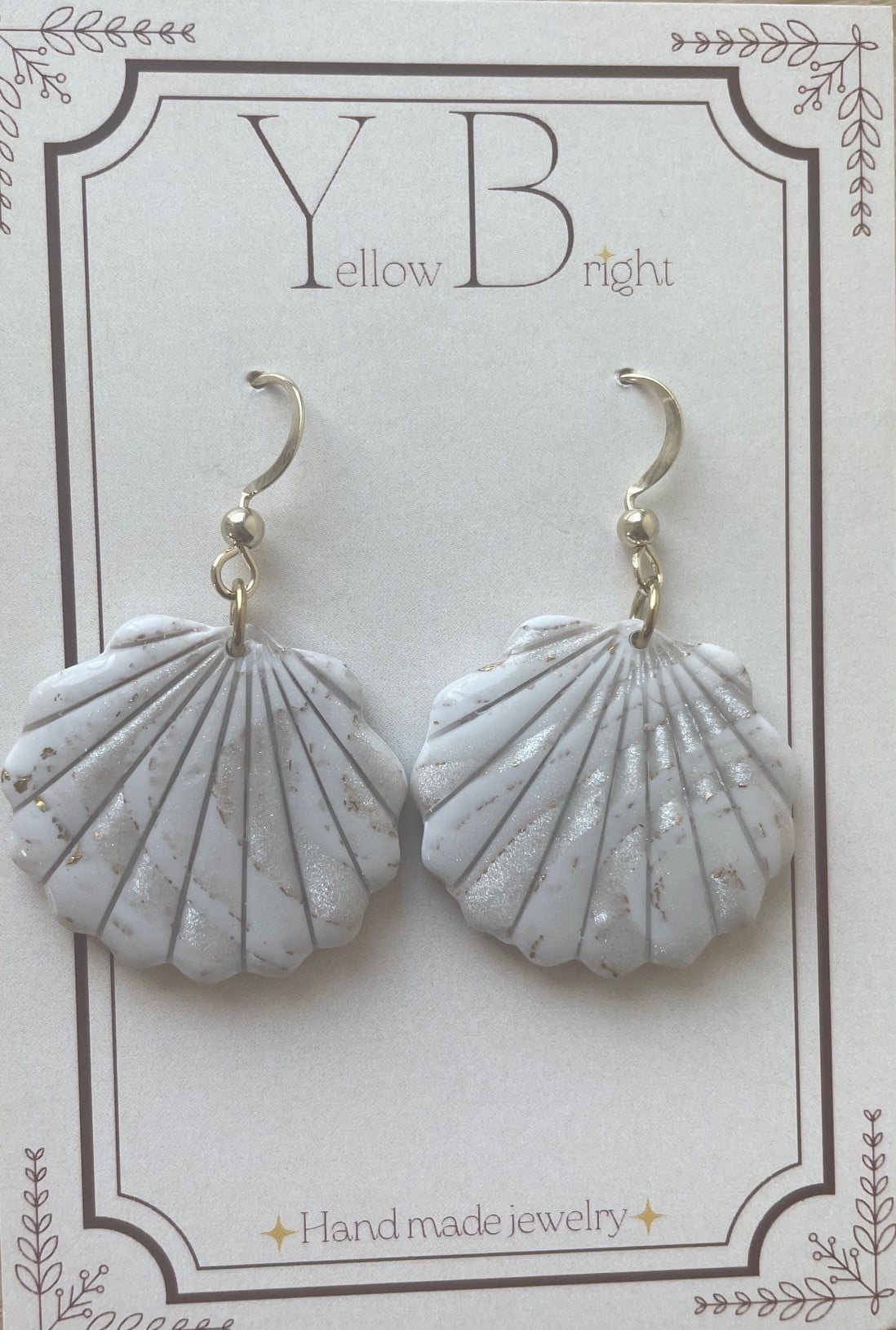 Boucles d'oreilles Coquillage Taille adulte - Yellow Bright