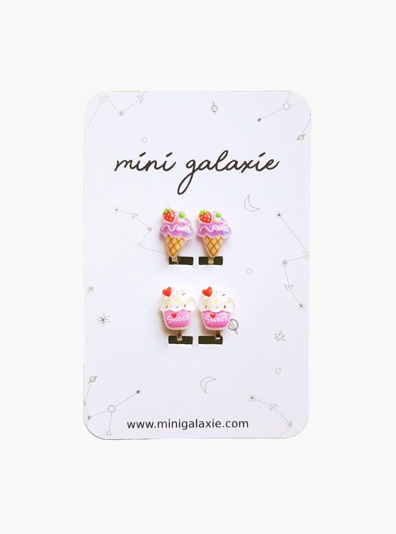 Boucles d’oreilles Glace ice cream Clips pour enfant – Mini Galaxie