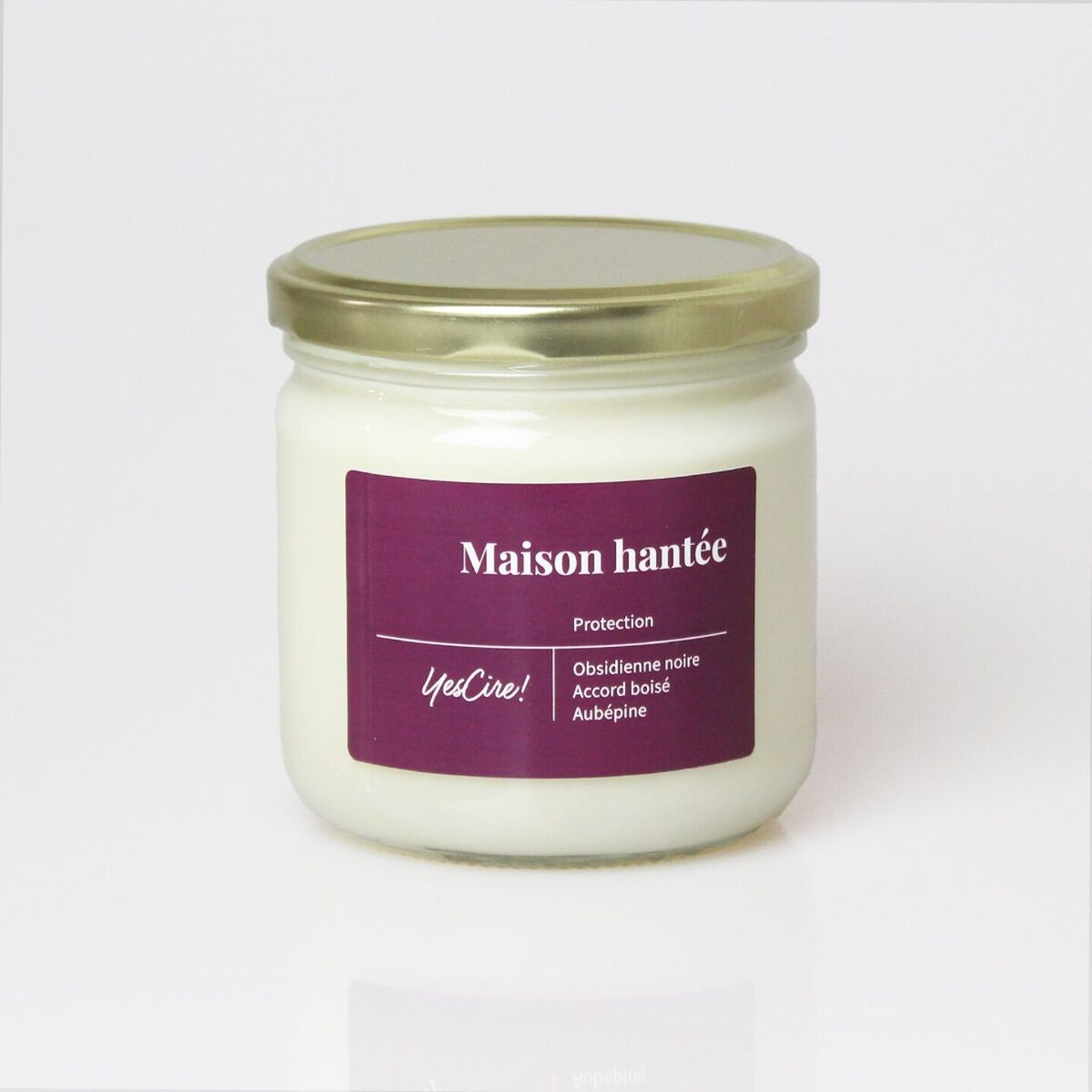Bougie maison hantée Pierre Obsidienne noire Protection - YesCire