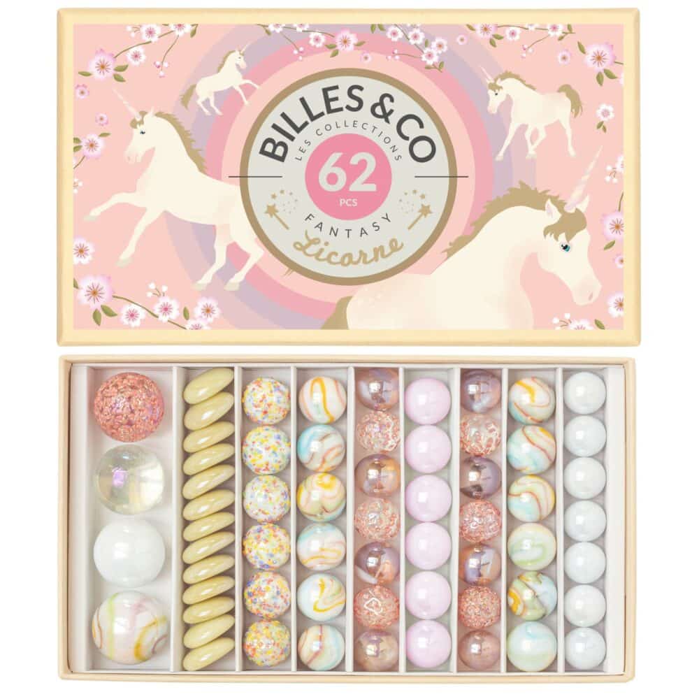 Box Licorne Coffret de 68 billes - Billes and Co