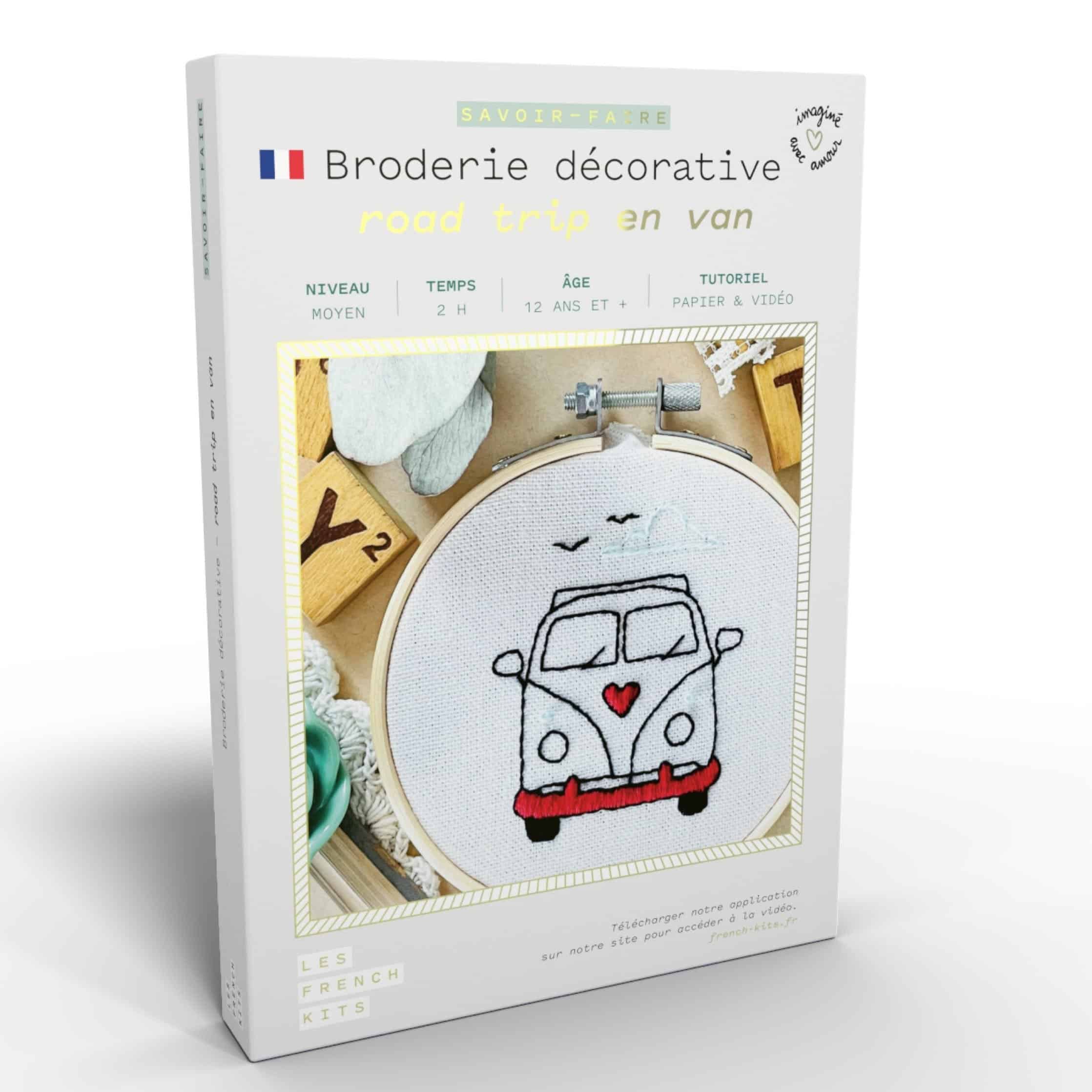 Broderie décorative Road trip en van- French Kits