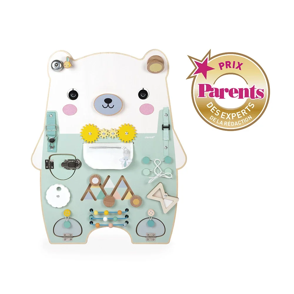 Busy-board Ourson en bois Pure - Janod