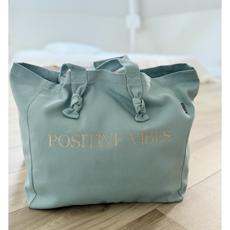 Cabas Bleu caraïbe Positive vibes - Marcel et Lily