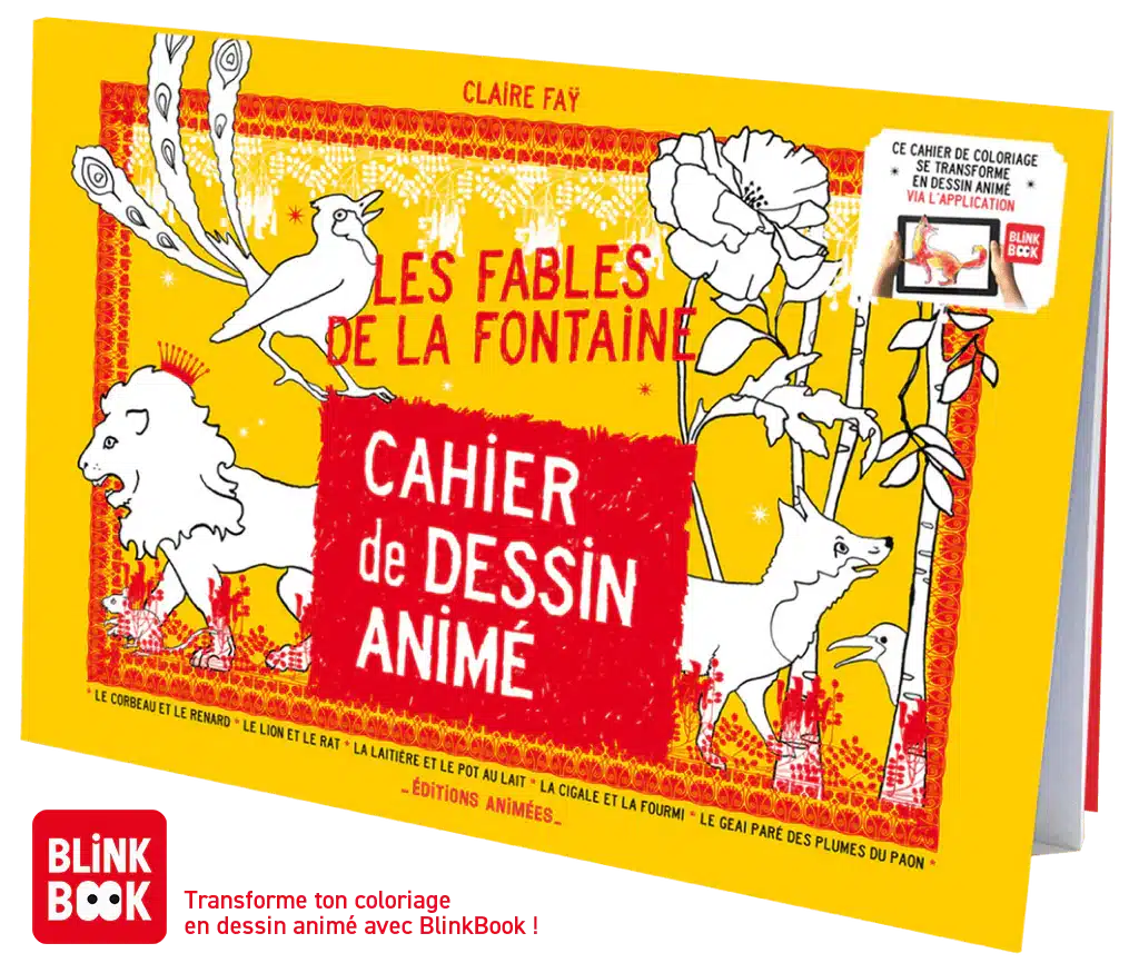 Cahier de dessin animé Blink Book Les Fables de La Fontaine - Editions Animées