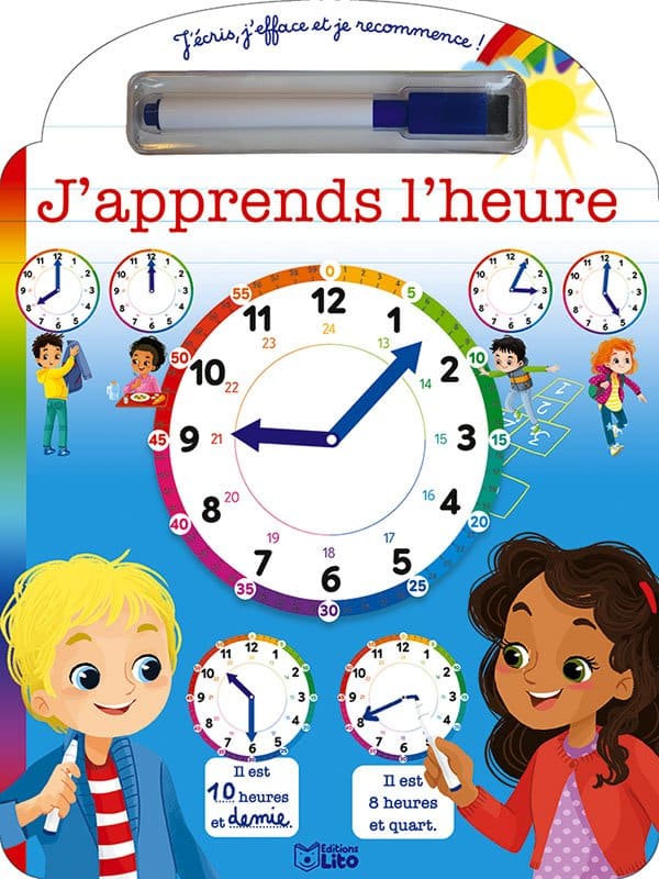 Cahier d'écriture J'apprends l'heure - Lito