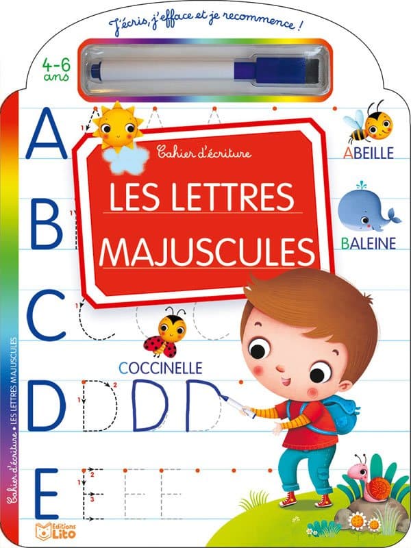 Cahier d'écriture Les lettres majuscules - Lito