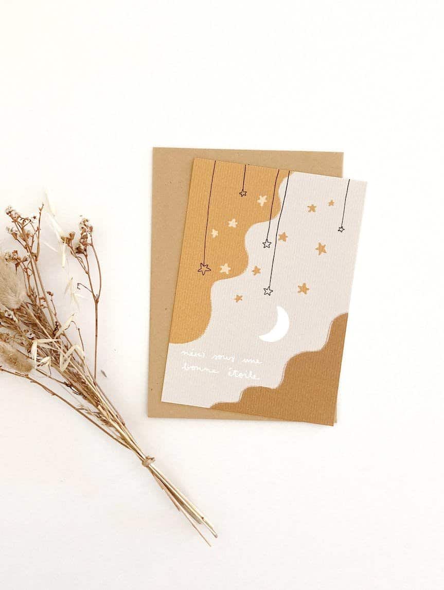 Carte A6 Bonne étoile - Atelier Yuzu