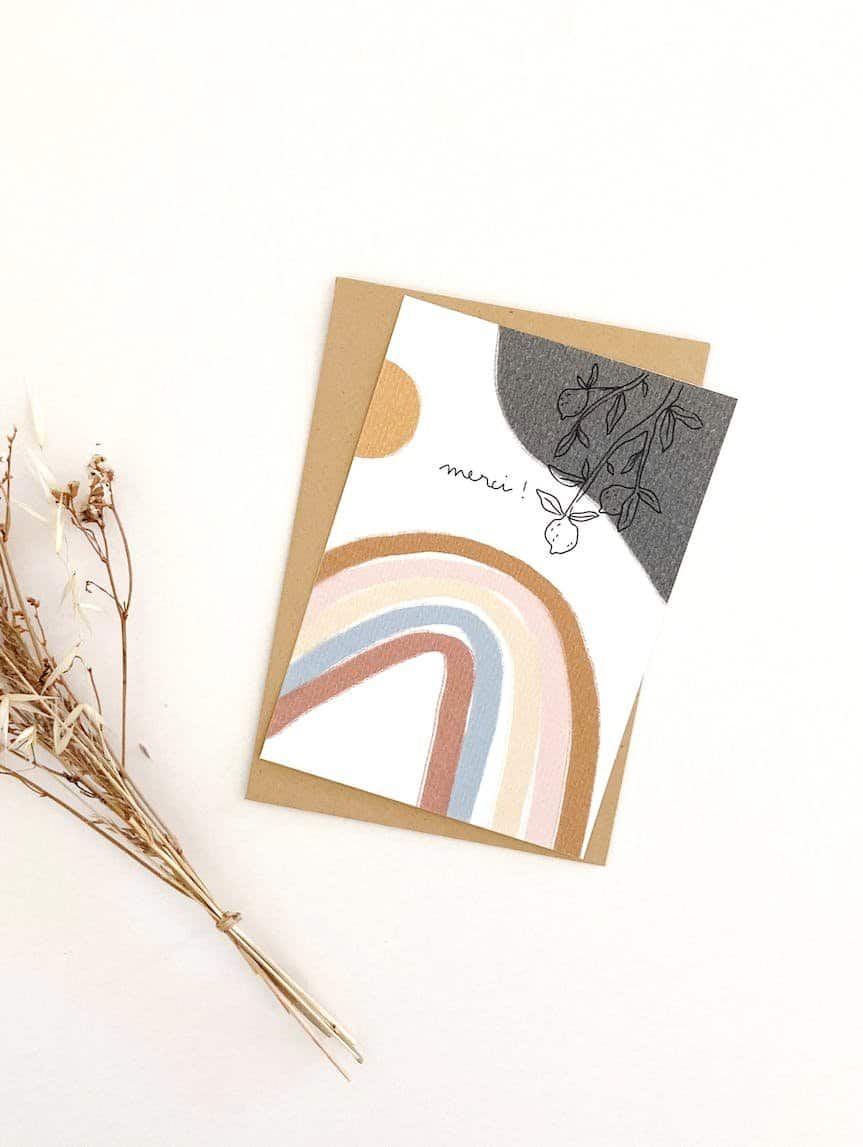 Carte A6 Merci - Atelier Yuzu