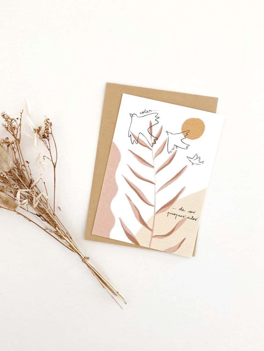 Carte A6 Voler de ses propres ailes - Atelier Yuzu