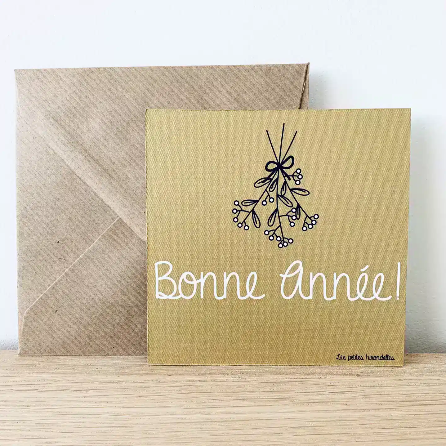 Carte avec enveloppe Bonne année - Les Petites Hirondelles