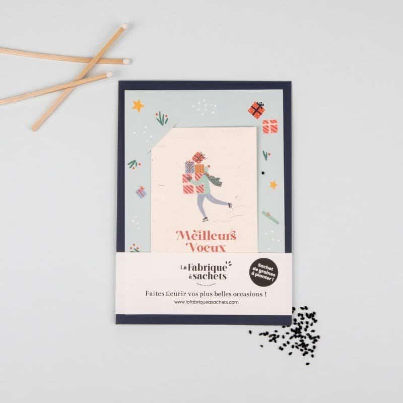 Carte de voeux à offrir Meilleurs Voeux - La Fabrique à Sachets