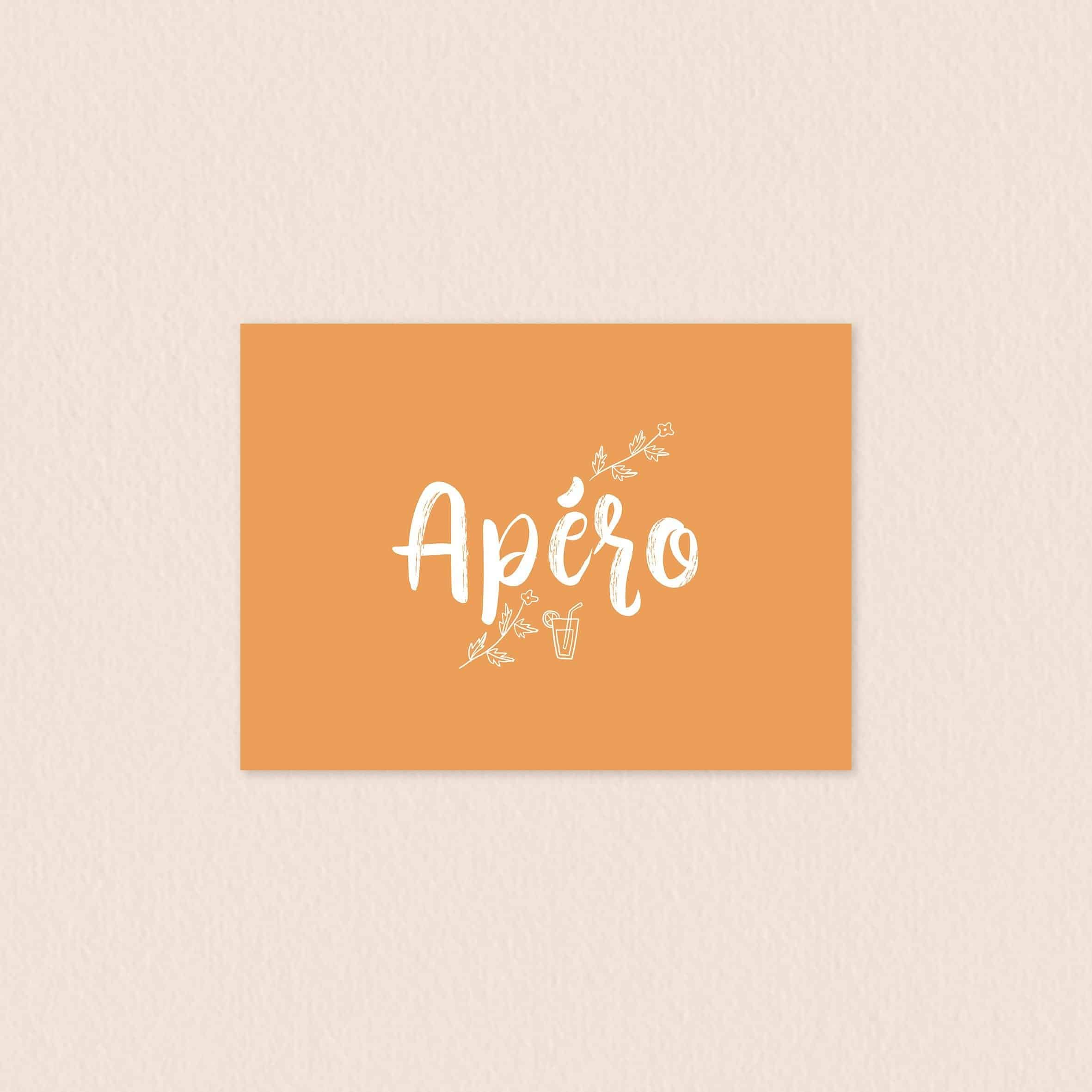 Carte postale A6 Apéro - Atelier Yuzu