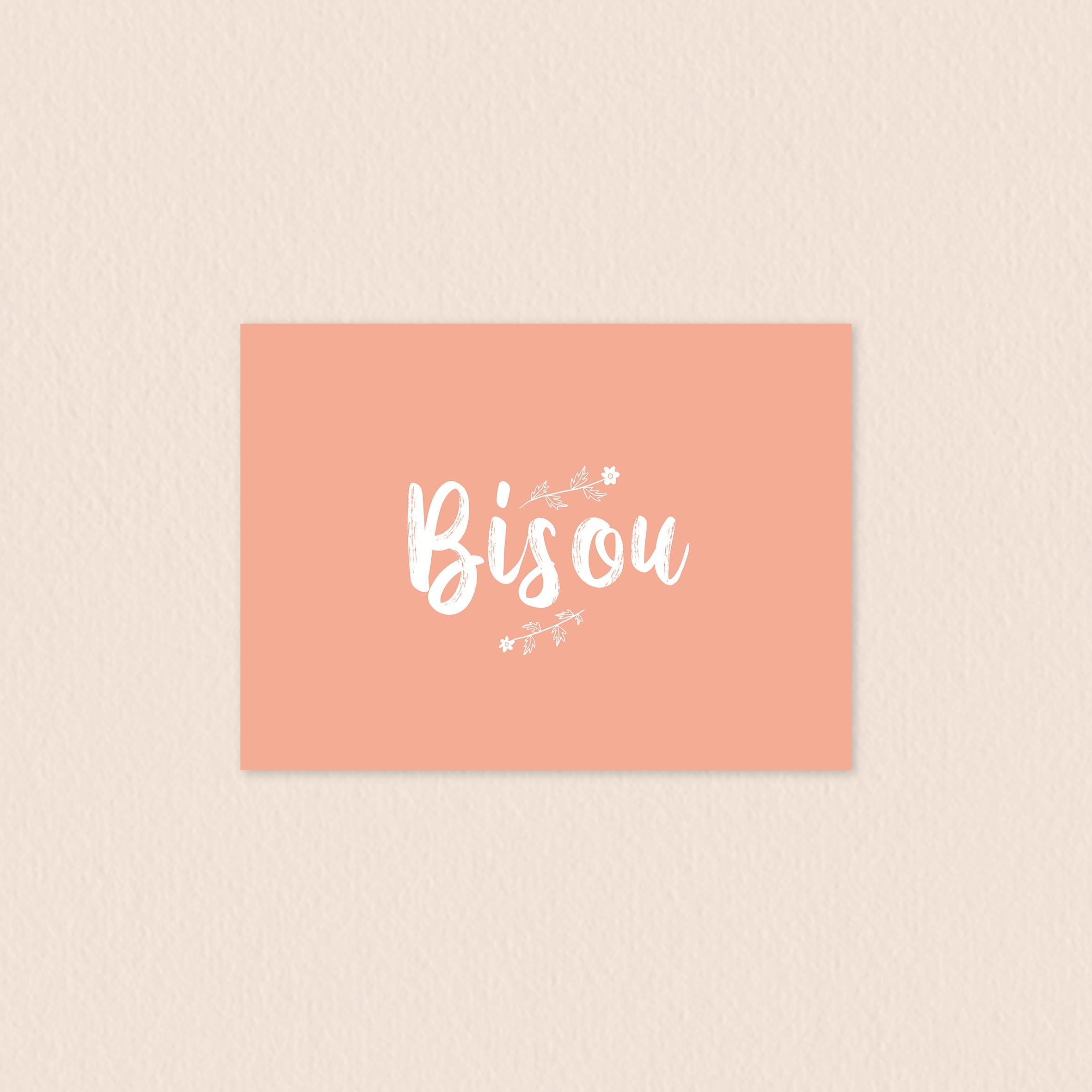 Carte postale A6 Bisou - Atelier Yuzu