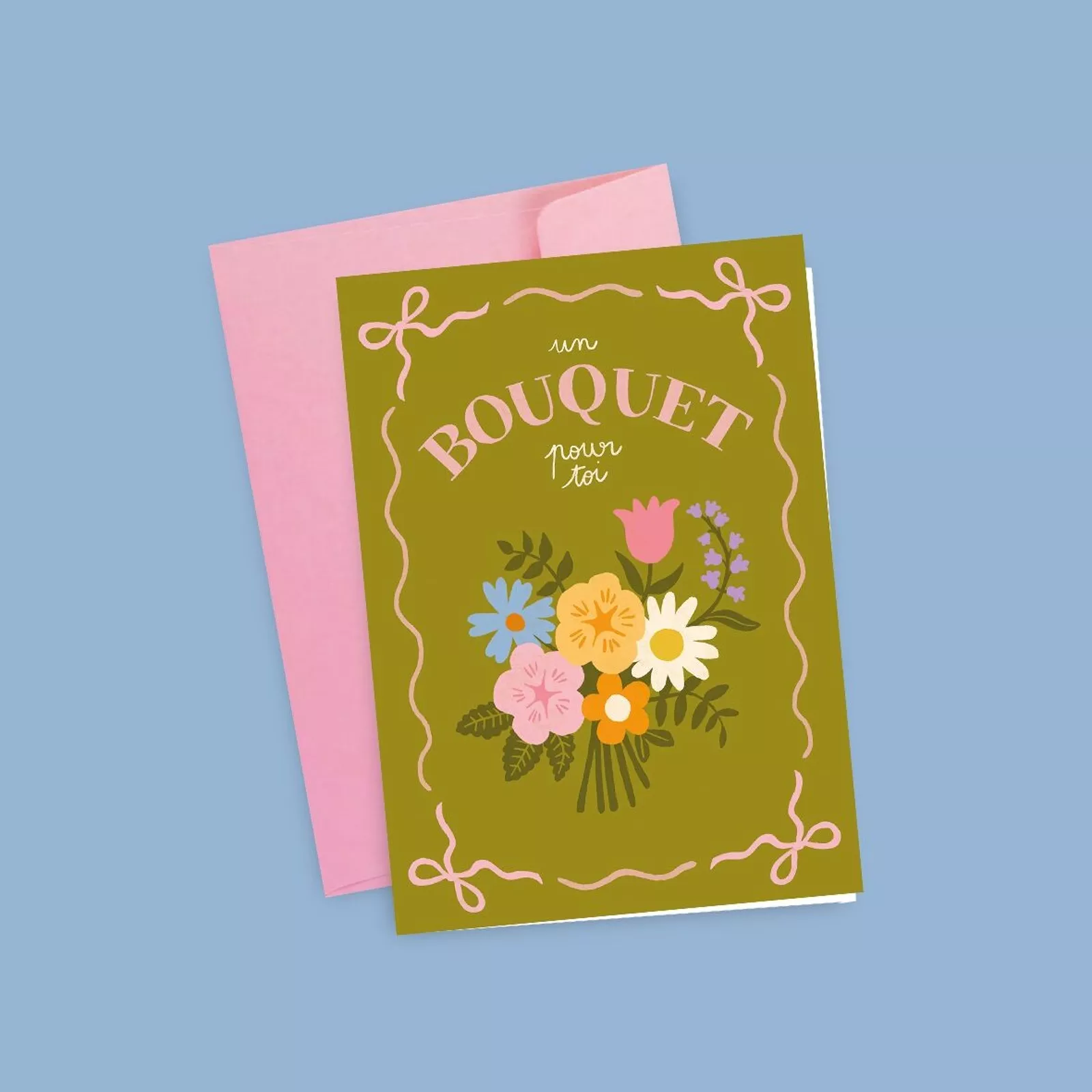 Carte postale Bouquet avec enveloppe - Spicy Tartine