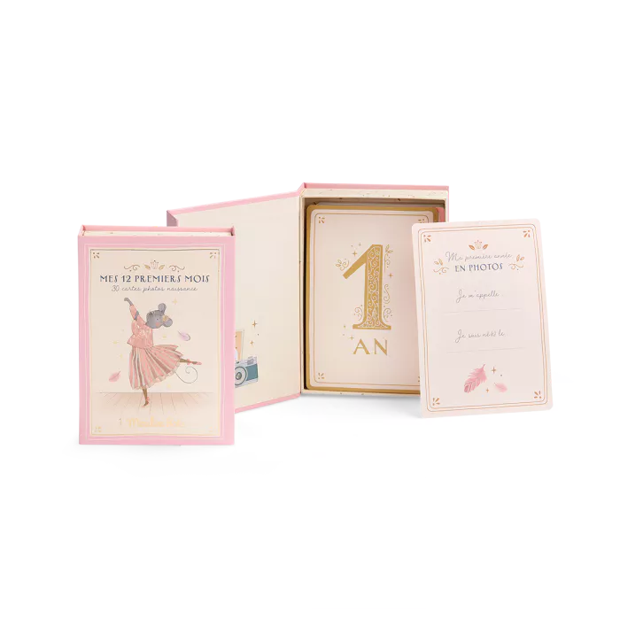 Cartes mes 12 premiers mois La petite école de danse - Moulin Roty