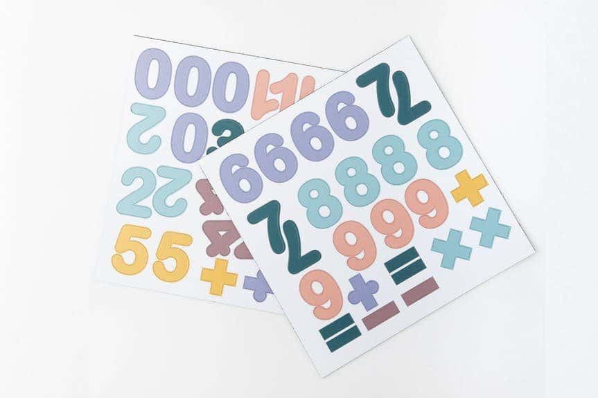 Chiffres magnétiques Pastel - Ferflex