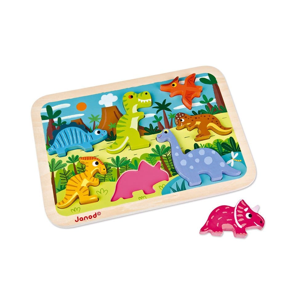 Chunky puzzle dinosaures 7 pièces - Janod