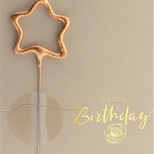 Cierge magique Etoile Birthday - Wondercandle