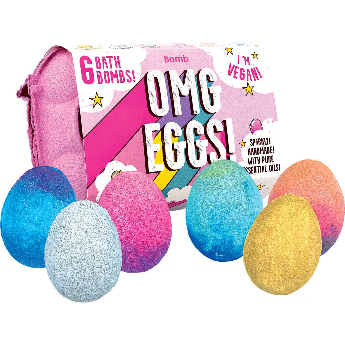 Coffret 6 boules de bain OMG Eggs ! - Bomb Cosmetics