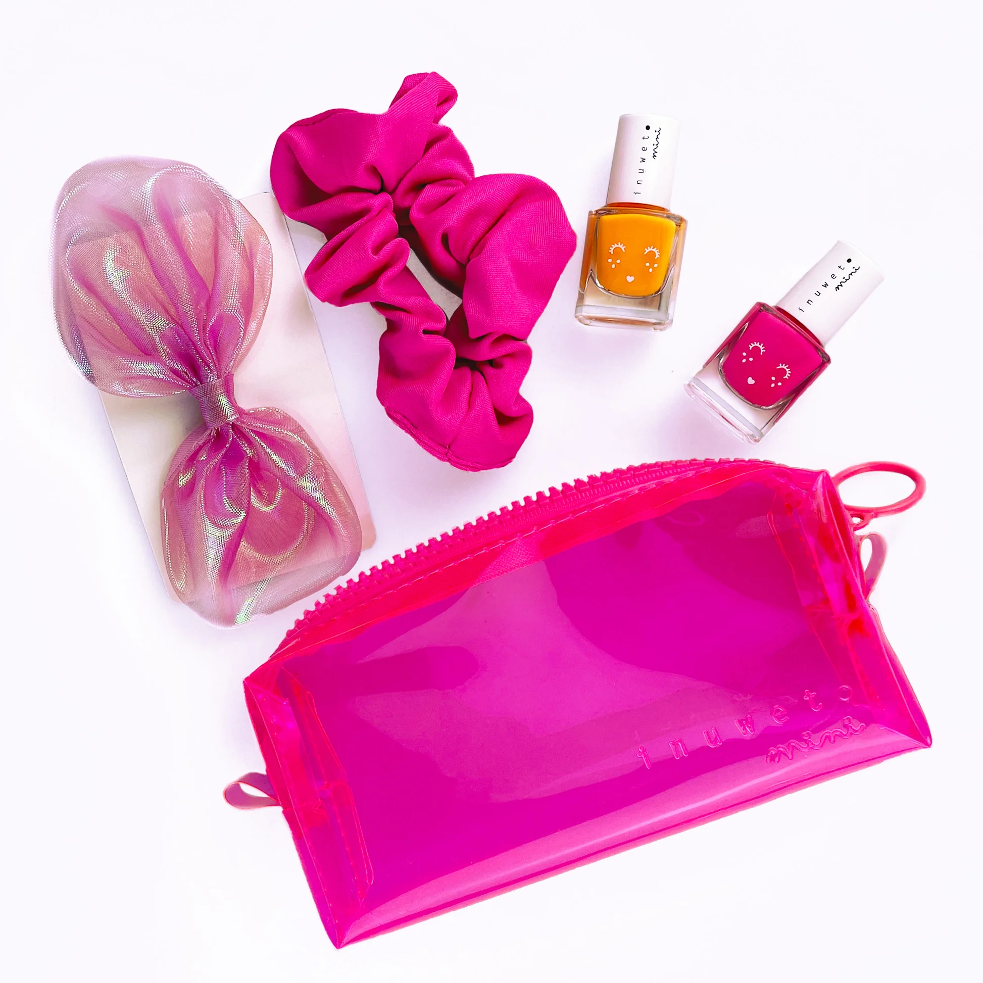 Coffret beauté Trousse néon rose - Inuwet