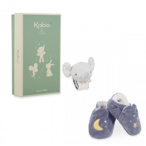 Coffret chaussons et bracelet sonores éléphant - Kaloo