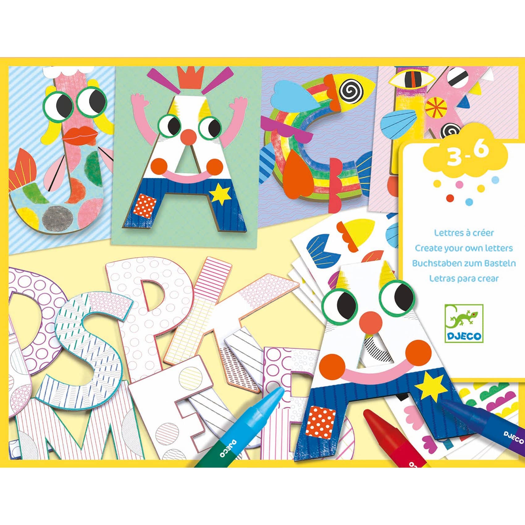 Coffret créatif et éducatif Lettres à créer - Djeco