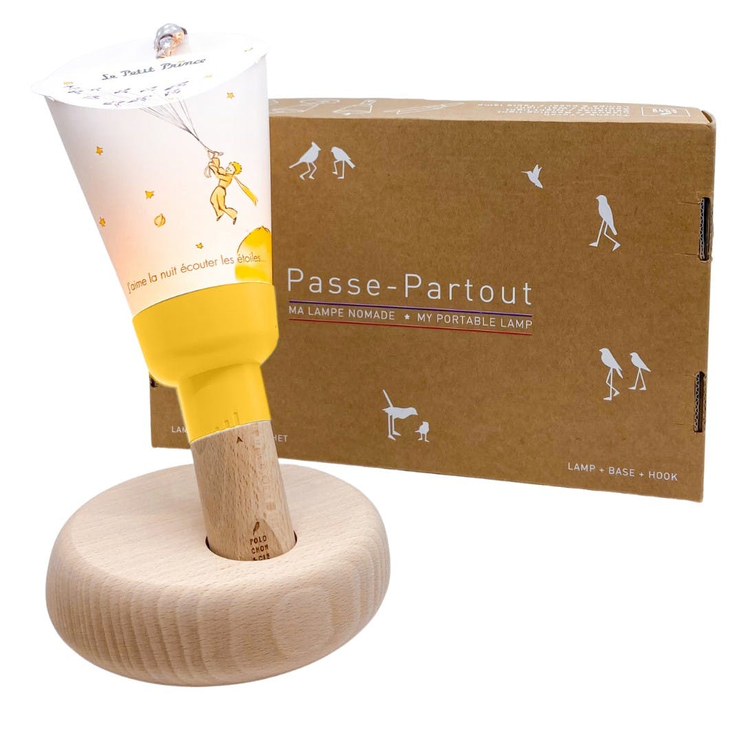 Coffret lampe nomade Passe-partout Le petit Prince prend son envol Jaune - Polochon & Cie