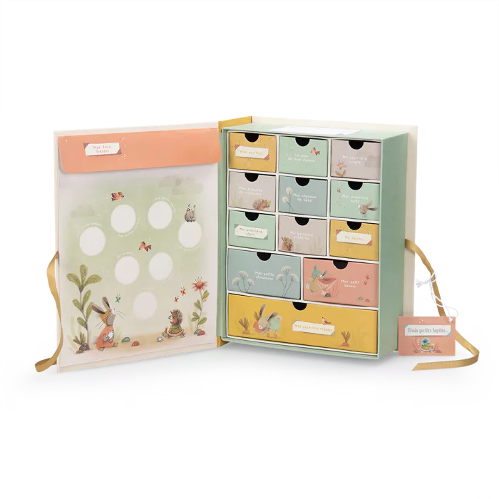 Coffret naissance Trois petits lapins - Moulin Roty