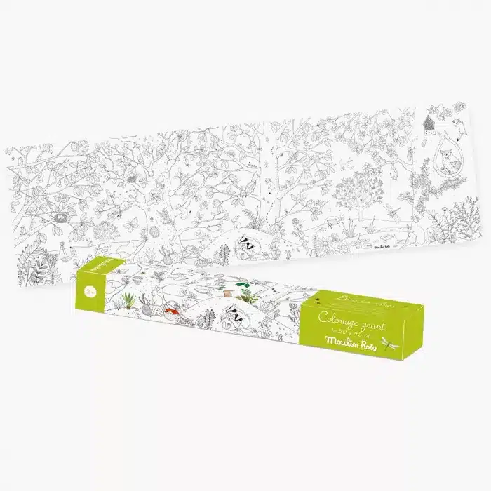 Coloriage géant Le botaniste Le jardin du moulin - Moulin Roty