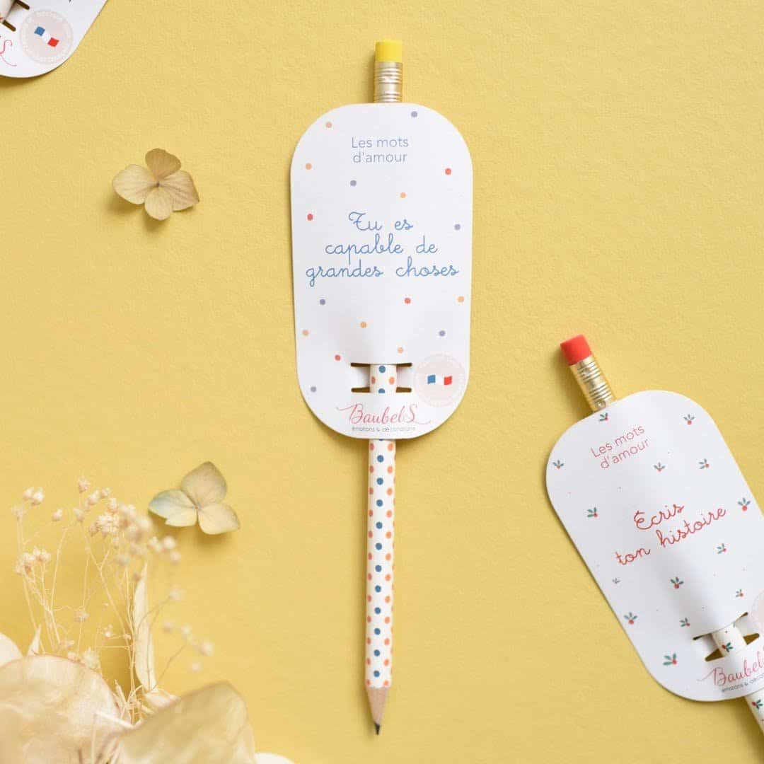 Crayon à papier Tu es capable de grandes choses -Baubels