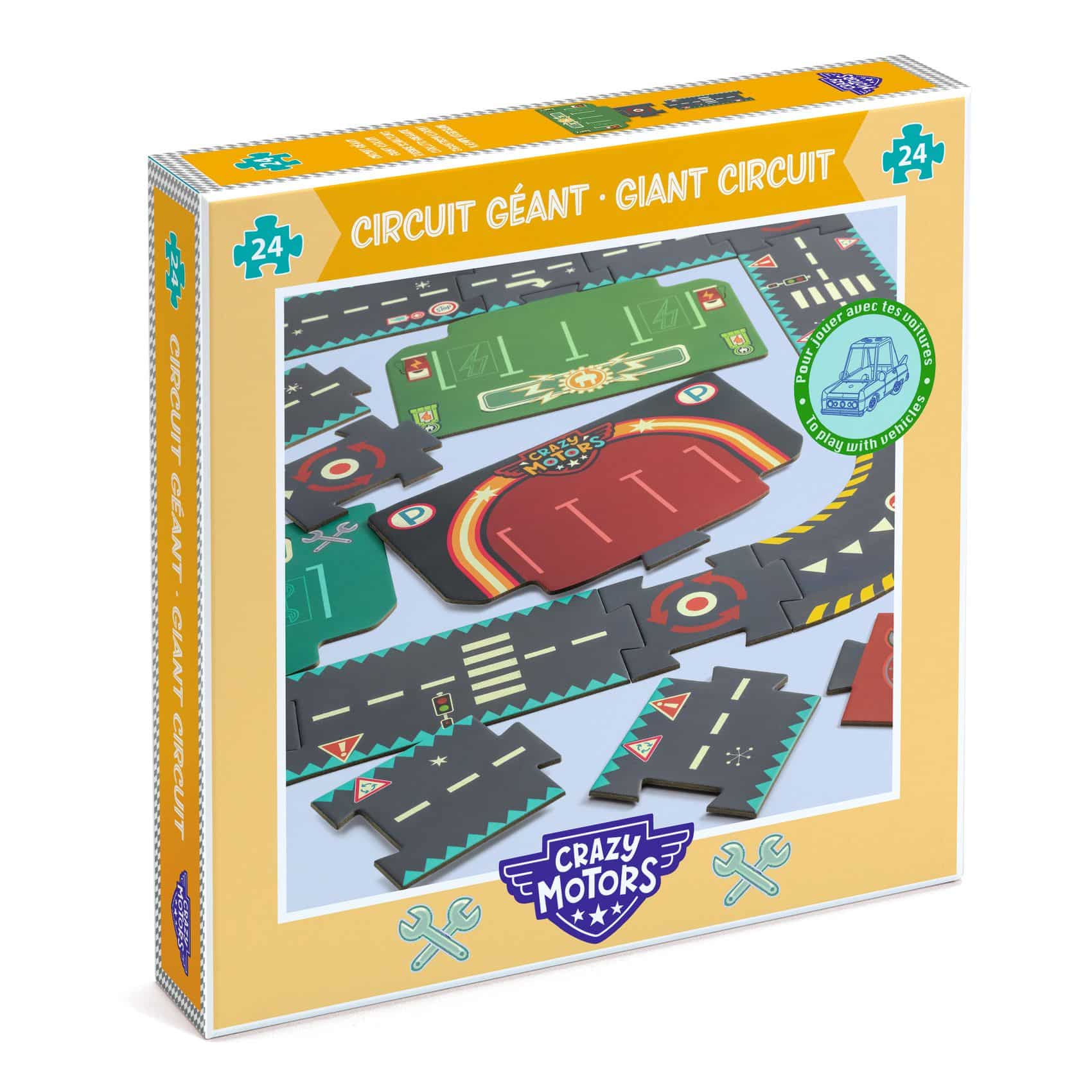 Crazy motors Circuit de ville Puzzle géant - Djeco