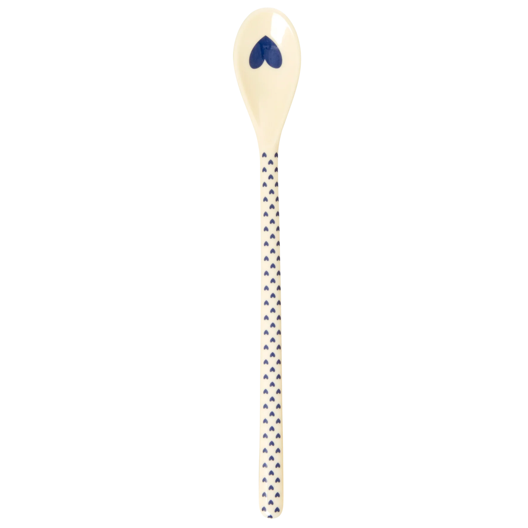 Cuillère longue à latté Mélanine Cœur bleu marine - Rice