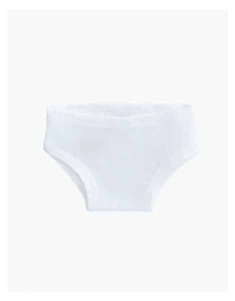 Culotte Gordis blanche Minikane en tissu doux, forme classique enfant